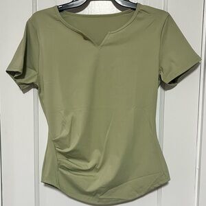 Olive Green Yoga Top